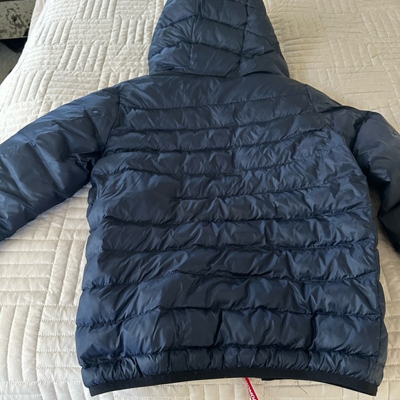Freedomday boys navy blue puffer jacket size 8 - Picture 2 of 5